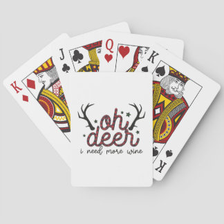 Baraja De Cartas Regalo de Navidad Oh ciervo Necesito Más Vino