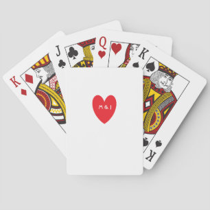 Baraja De Cartas Regalo de Personalizado Boda de Iniciales Monogram