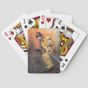 Baraja De Cartas Regalo de póquer de tarjetas de juego para bombero