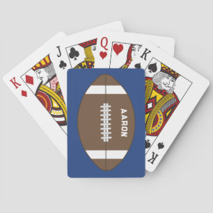 Baraja De Cartas Regalo de tarjetas de juego de fútbol azul persona