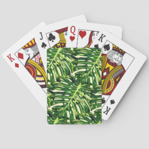Baraja De Cartas Regalo de tarjetas de juego de hojas tropicales