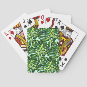 Baraja De Cartas Regalo de tarjetas de juego de hojas tropicales