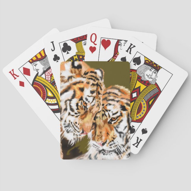 Baraja De Cartas Regalo de tarjetas de juego de la familia Tigers (Reverso)