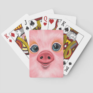 Baraja De Cartas Regalo de tarjetas de Lechón rosado para jugar - S