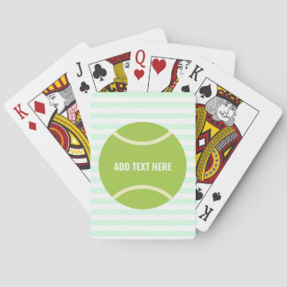 Baraja De Cartas Regalo de una moderna bola de tenis verde