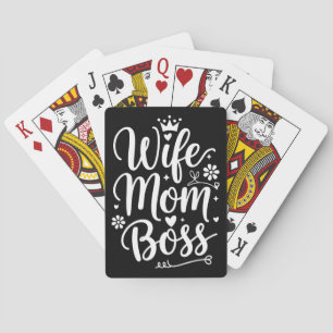 Baraja De Cartas Regalo del Día de la Madre Esposa Mamá Jefa Mono