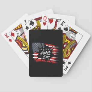 Baraja De Cartas Regalo del Día del Trabajo Feliz Bandera Americana
