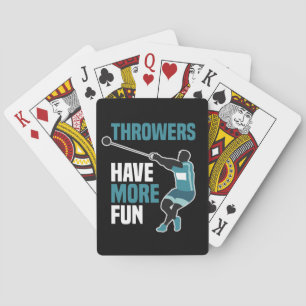 Baraja De Cartas Regalo deportivo de pista y martillo de campo