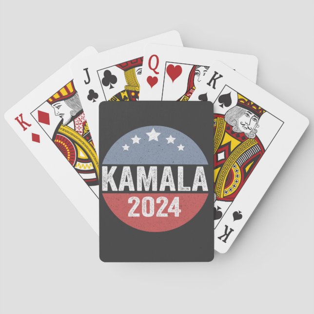 Baraja De Cartas Regalo electoral del presidente demócrata Kamala H (Reverso)