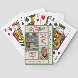 Baraja De Cartas Regalo elegante del guión de collage de fotos de l