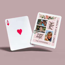 Baraja De Cartas Regalo elegante del guión de collage de fotos de l