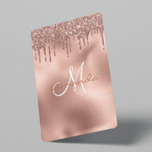 Baraja De Cartas Regalo en monograma de Rosa de moda para Purpurina