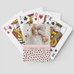 Baraja De Cartas Regalo moderno de nombres personalizados rosados p