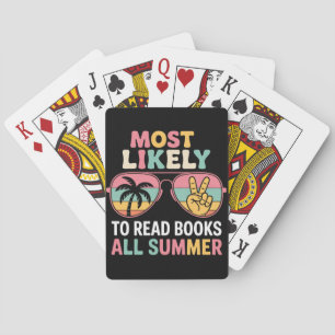 Baraja De Cartas Regalo para maestros más propensos a leer libros t