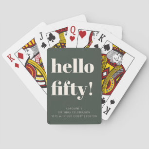 Baraja De Cartas Regalo personalizado audaz verde sabio moderno par
