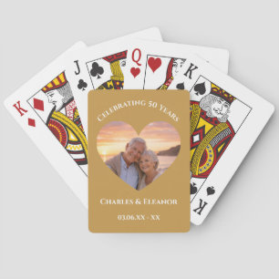 Baraja De Cartas Regalo personalizado de aniversario número 50 con