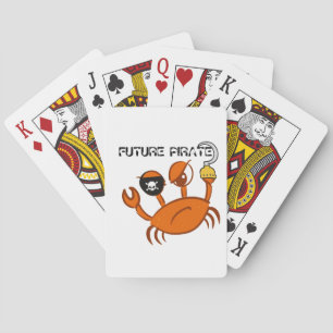 Baraja De Cartas Regalo personalizado del cangrejo pirata futuro