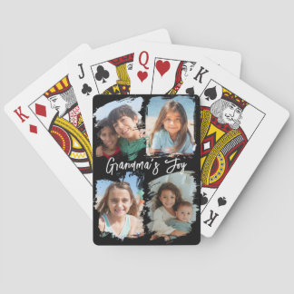 Baraja De Cartas Regalo personalizado para abuela con 4 fotos de lo