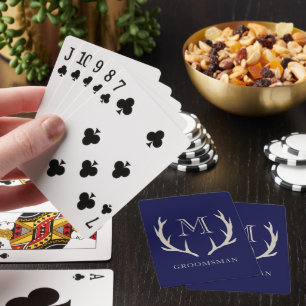 Baraja De Cartas Regalo Personalizado Verde Óxido Rústico para Padr