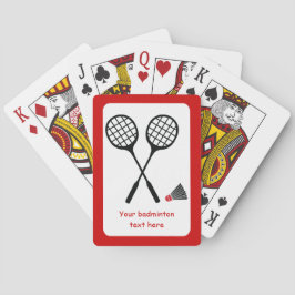 Baraja De Cartas Regalos de bádminton, personalizado de racquet y d