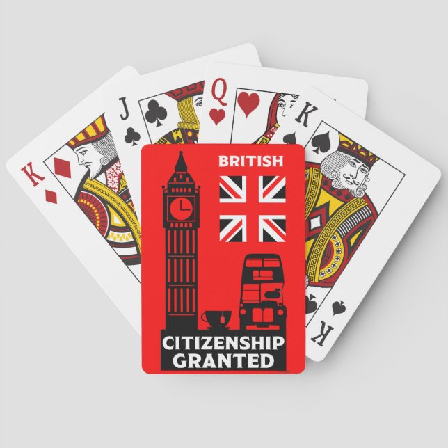 Baraja De Cartas Regalos de ciudadanía británica (Reverso)