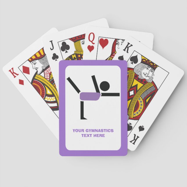 Baraja De Cartas Regalos de gimnasia, personalizado de gimnasia (Reverso)