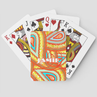 Baraja De Cartas Regalos de la moderna Naranja amarilla Aqua Mint P