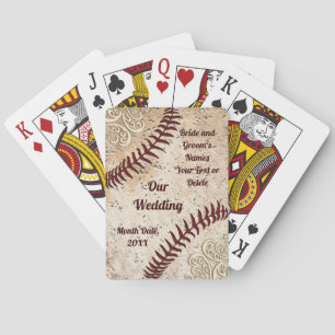 Baraja De Cartas Regalos de matrimonio de béisbol o favores de matr