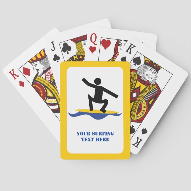 Baraja De Cartas Regalos de surf en su personalizado de tablas de s (Reverso)