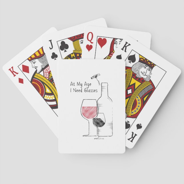 Baraja De Cartas Regalos divertidos del amante del vino (Reverso)