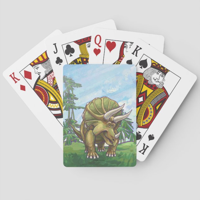 Baraja De Cartas Regalos y accesorios del Triceratops (Reverso)