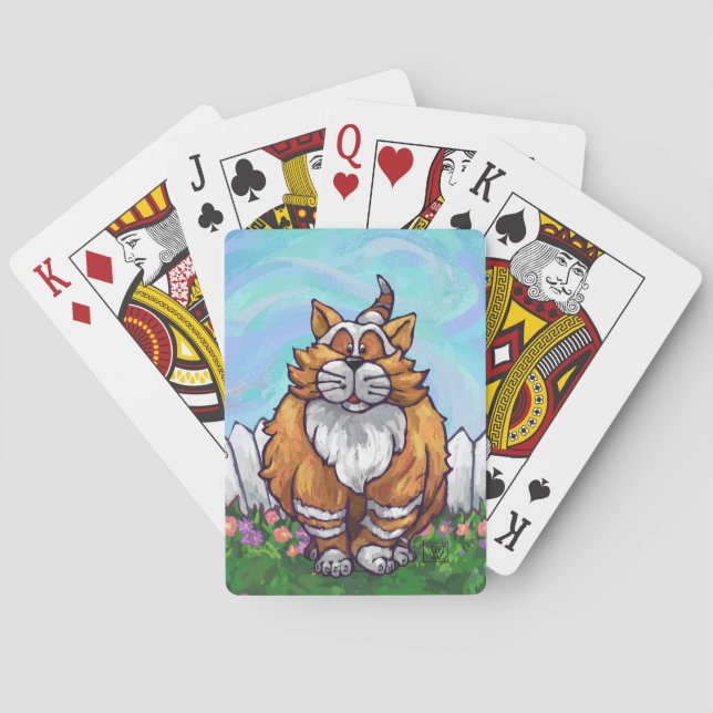 Baraja De Cartas Regalos y Accesorios Gato Jengibre (Reverso)