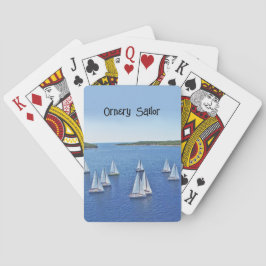 Baraja De Cartas Regata de vela en un área de la bahía personalizar