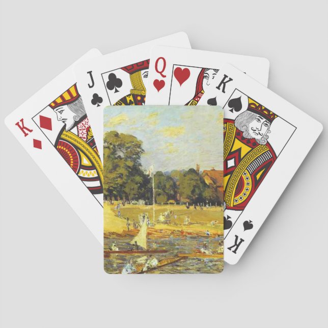Baraja De Cartas Regatta en Hampton Court Alfred Sisley Poster (Reverso)