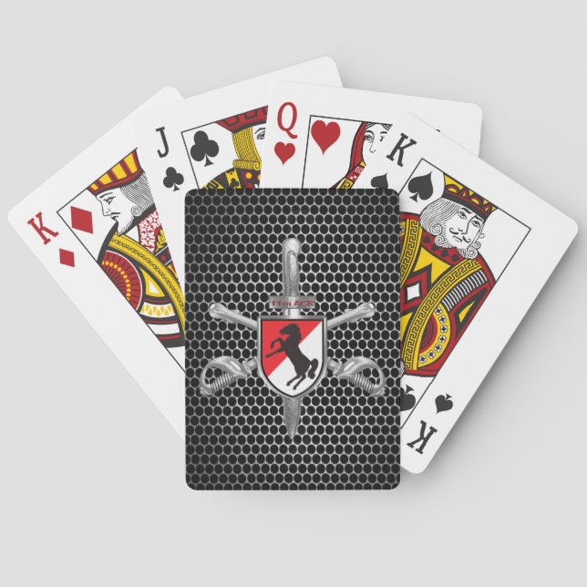 Baraja De Cartas Regimiento de Caballería Armada 11 "Sabers cruzado (Reverso)