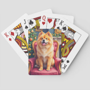 Baraja De Cartas Regio Chow Chow por Gran árbol de Navidad navideño