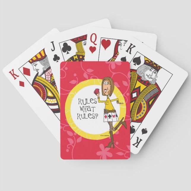 Baraja De Cartas ¿Reglas qué reglas? Cubierta de tarjetas (Reverso)