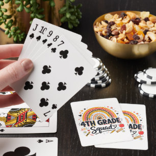 Baraja De Cartas Regreso a la Escuela Arcoíris 4to Cuarto Grado Equ