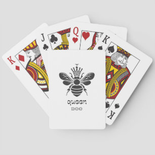 Baraja De Cartas "Reina Abeja" Blanco y Negro