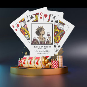 Baraja De Cartas Reina de Aplausos Tarjetas de Cumpleaños Levanta