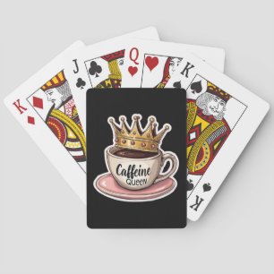 Baraja De Cartas Reina de cafeína - Coronada por café