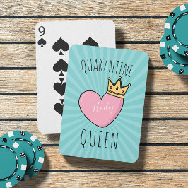 Baraja De Cartas Reina de cuarentena personalizada