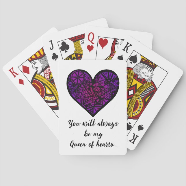 Baraja De Cartas Reina de los corazones (Reverso)