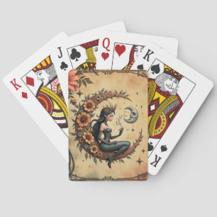 Baraja De Cartas Reina del Cresciente de Girasol
