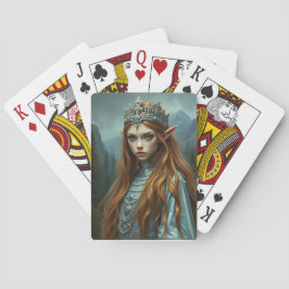 Baraja De Cartas Reina Élfica del Velo – Retrato de Fantasía