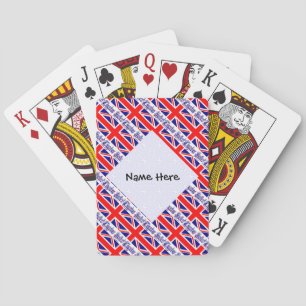 Baraja De Cartas Reino Unido y bandera del Reino Unido personalizad