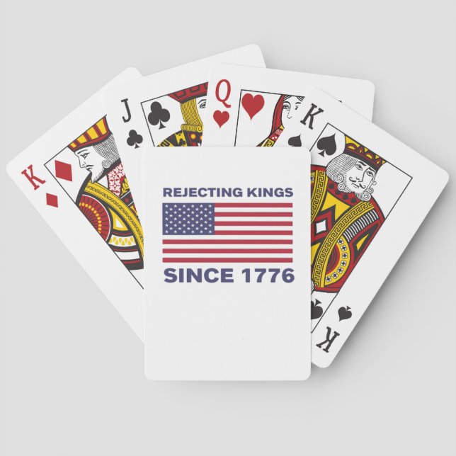 Baraja De Cartas Rejecting Kings Since 1776 Protest Classic Bold St (Reverso)