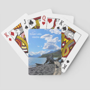 Baraja De Cartas Relajación del tronco de madera de deriva en la or