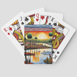 Baraja De Cartas Relajándose junto al río 5
