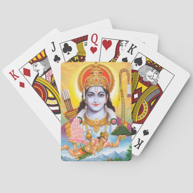 Baraja De Cartas Religión hindú de Lord Shree Ram (Reverso)